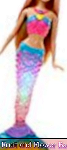 Barbie DHC40 - Dreamtopia rainbow light mermaid doll dengan lightshow, mainan untuk mandi?