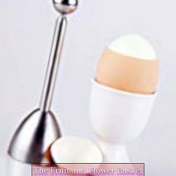 ИЦО ИЦО013 отварач за јаја од нехрђајућег челика и јаја, сребрни, 4 к 4 к 13 цм