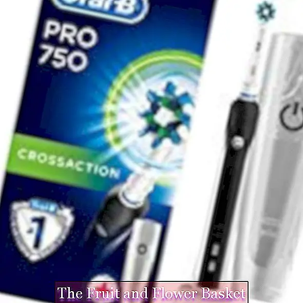 Oral-B Pro 750 recarregável escova de dentes elétrica com bolsa de viagem, preto